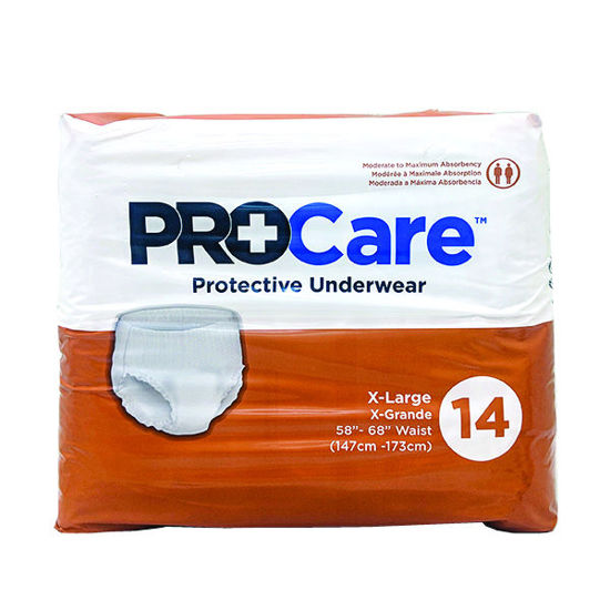 Picture of Procare underwear XL  14 ct.  waist size: 58 - 68 in.